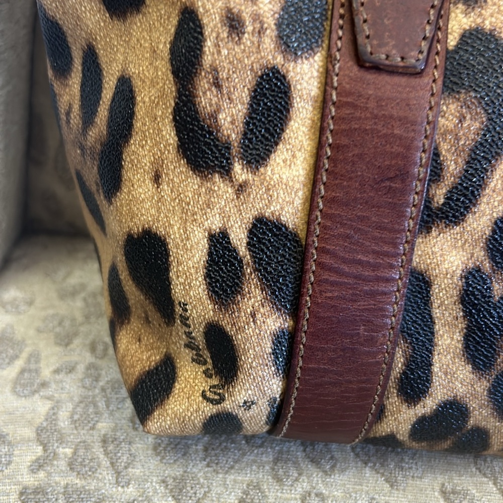 Dolce & Gabbana Brown and Black Leopard Print Tote - Picture 3 of 16